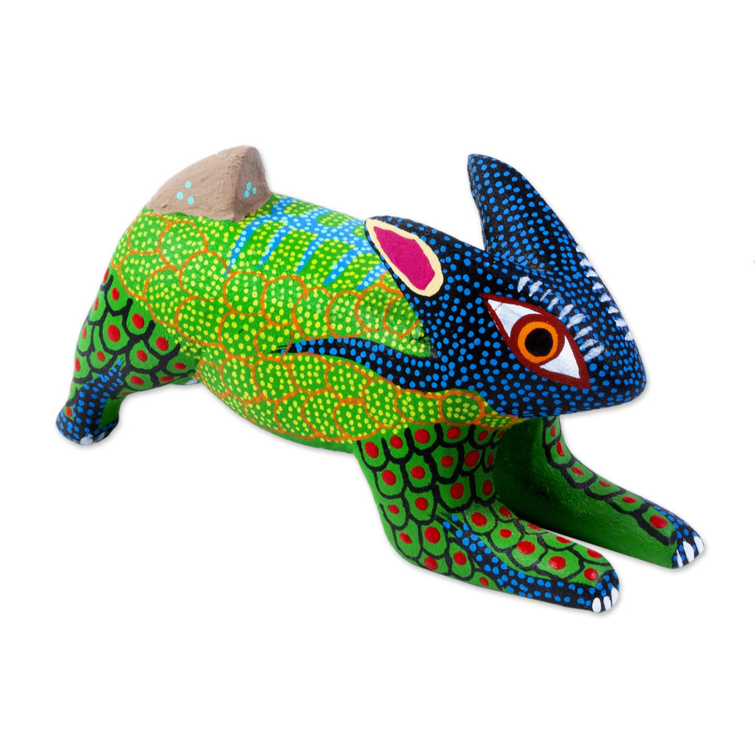 Handcrafted Rabbit Alebrije from Mexico - Green Hare