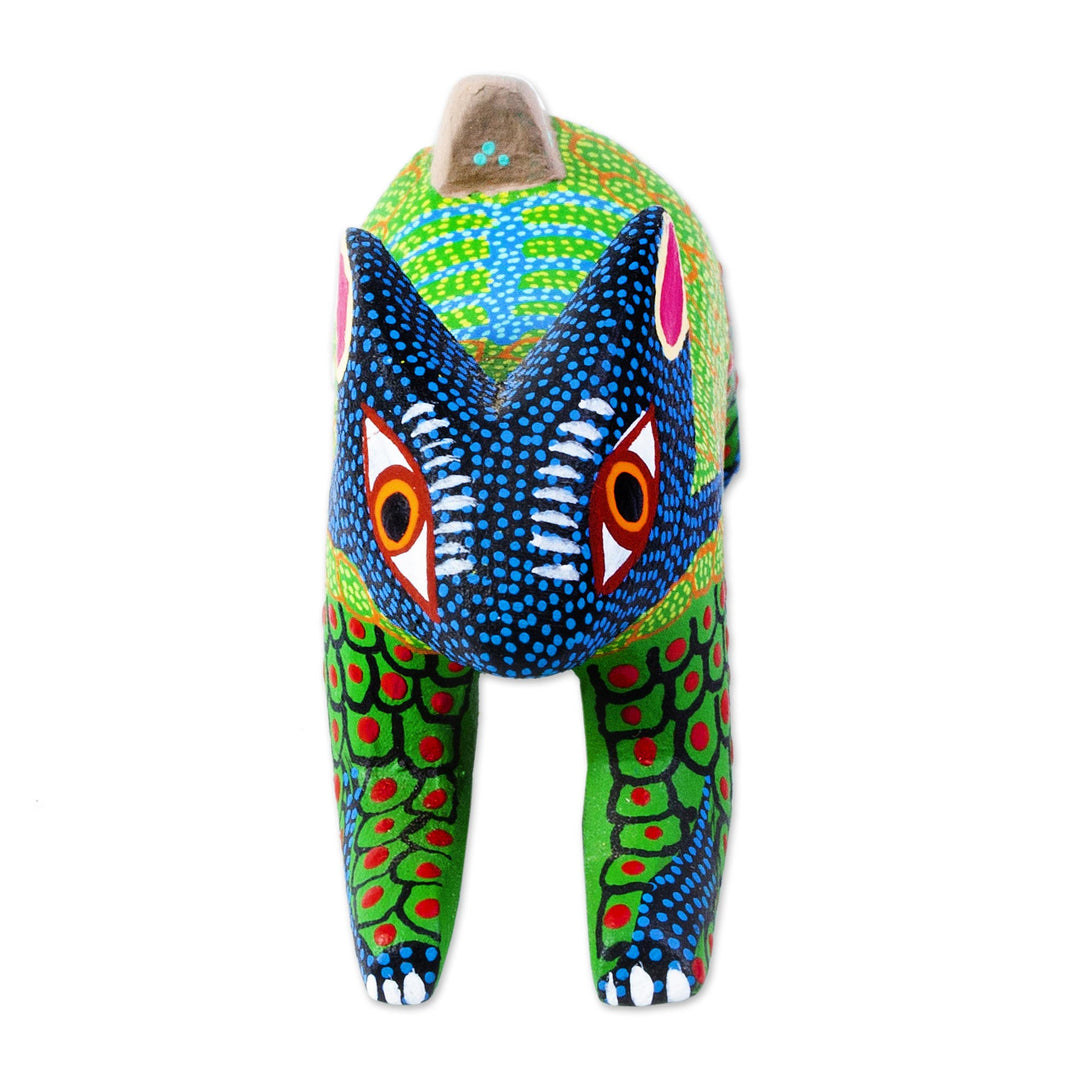 Handcrafted Rabbit Alebrije from Mexico - Green Hare