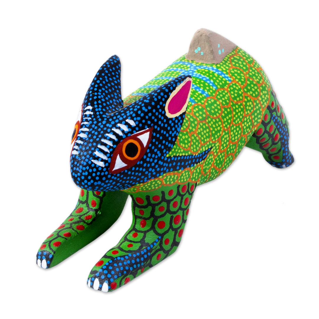 Handcrafted Rabbit Alebrije from Mexico - Green Hare