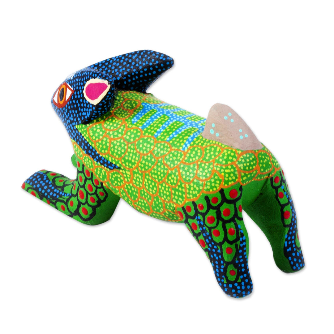Handcrafted Rabbit Alebrije from Mexico - Green Hare