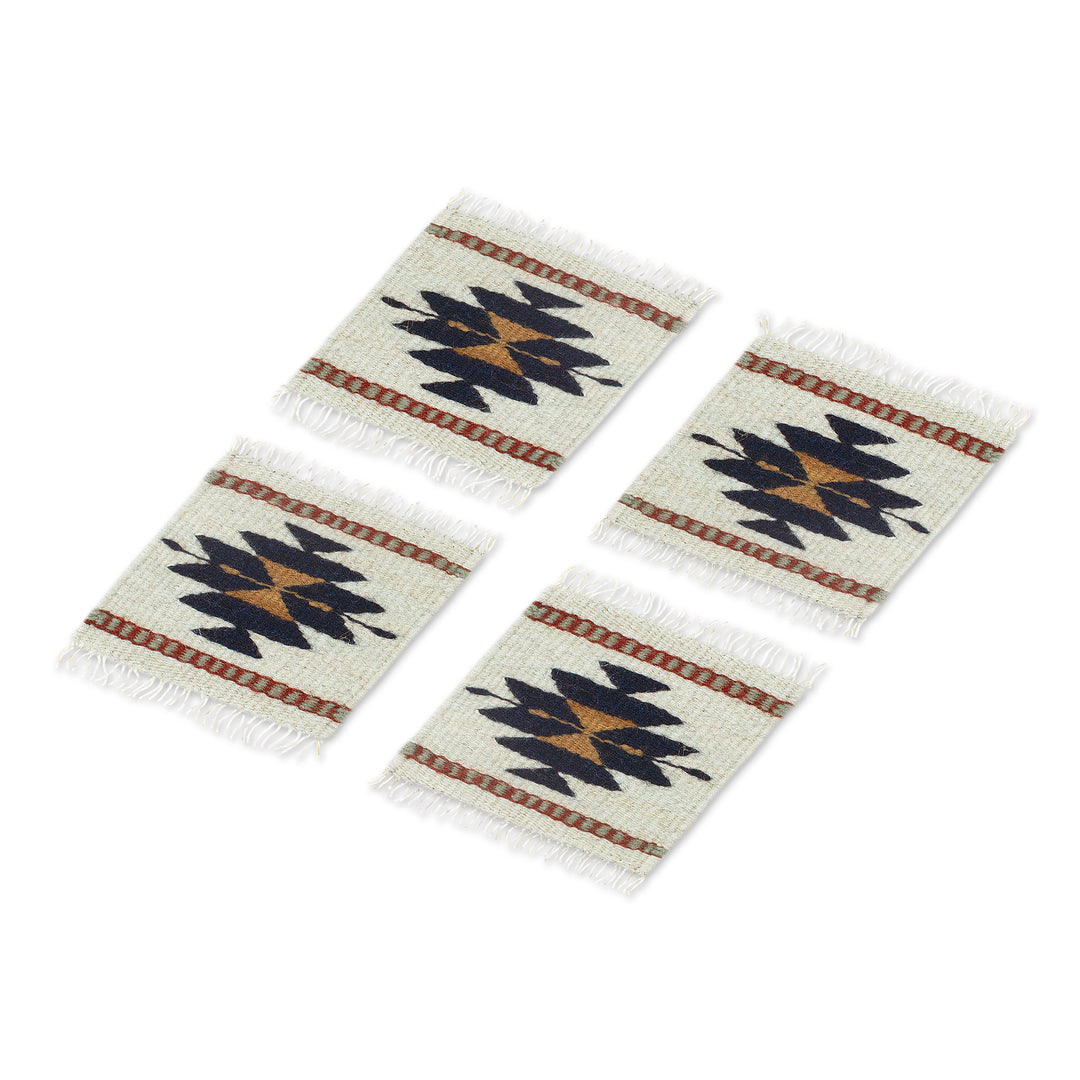Handcrafted Wool coasters (Set of 4) - Midnight Star