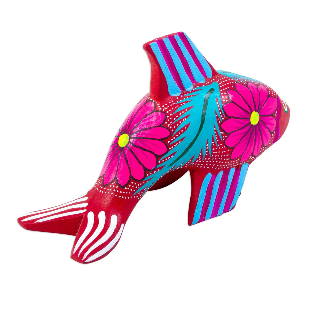 Multicolored Alebrije Figurine - Fish Fun