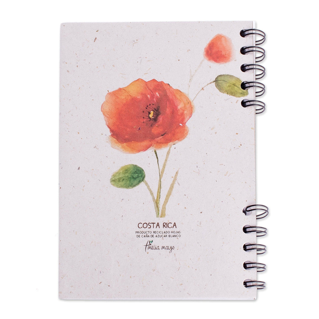 Art Print Recycled Paper Journal - Poppies