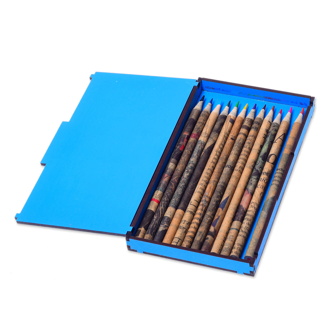 Eco-Friendly Boxed Colored Pencil Set (Set of 12) - Color My World