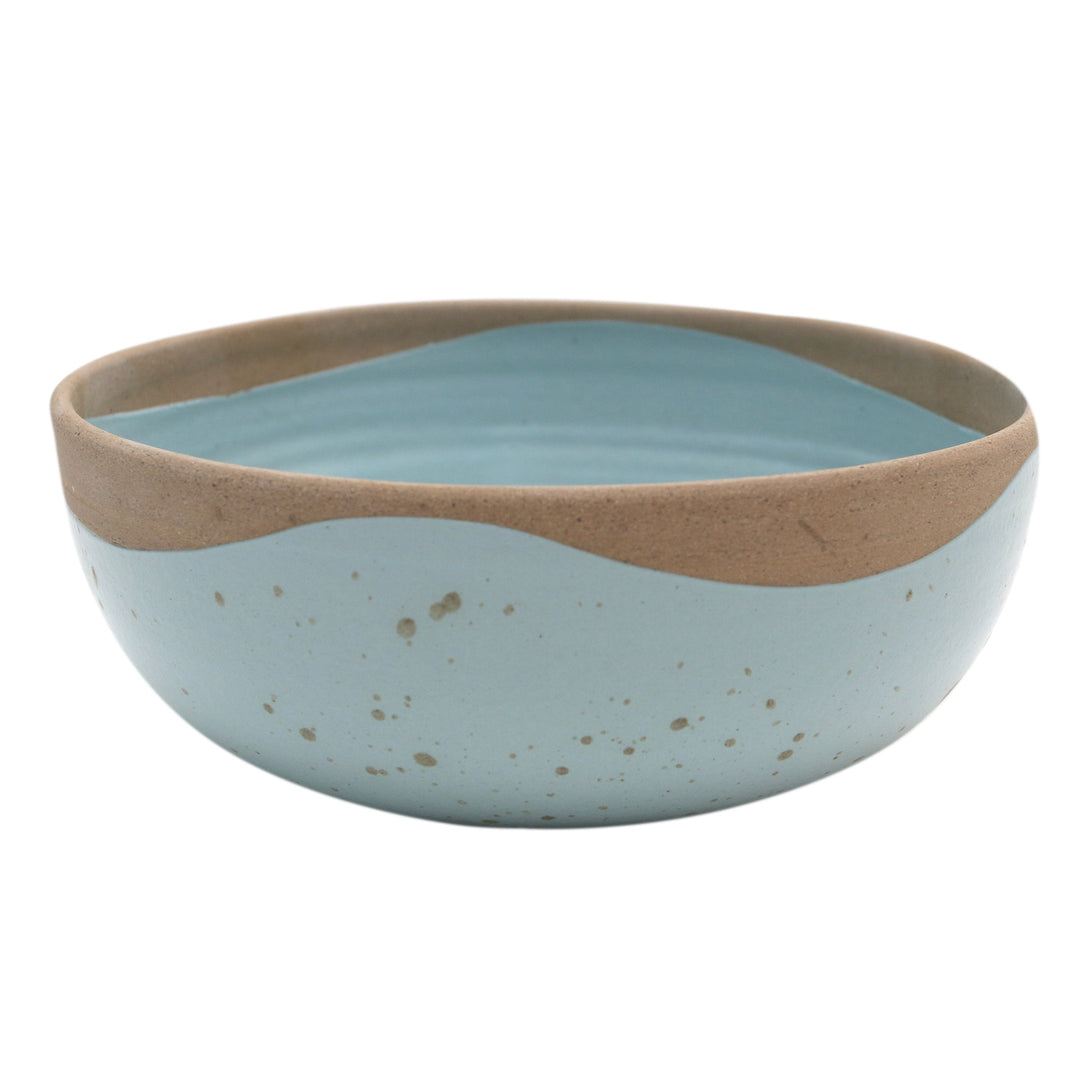 Artisan Crafted Ceramic Serving Bowl - Blue Bounty