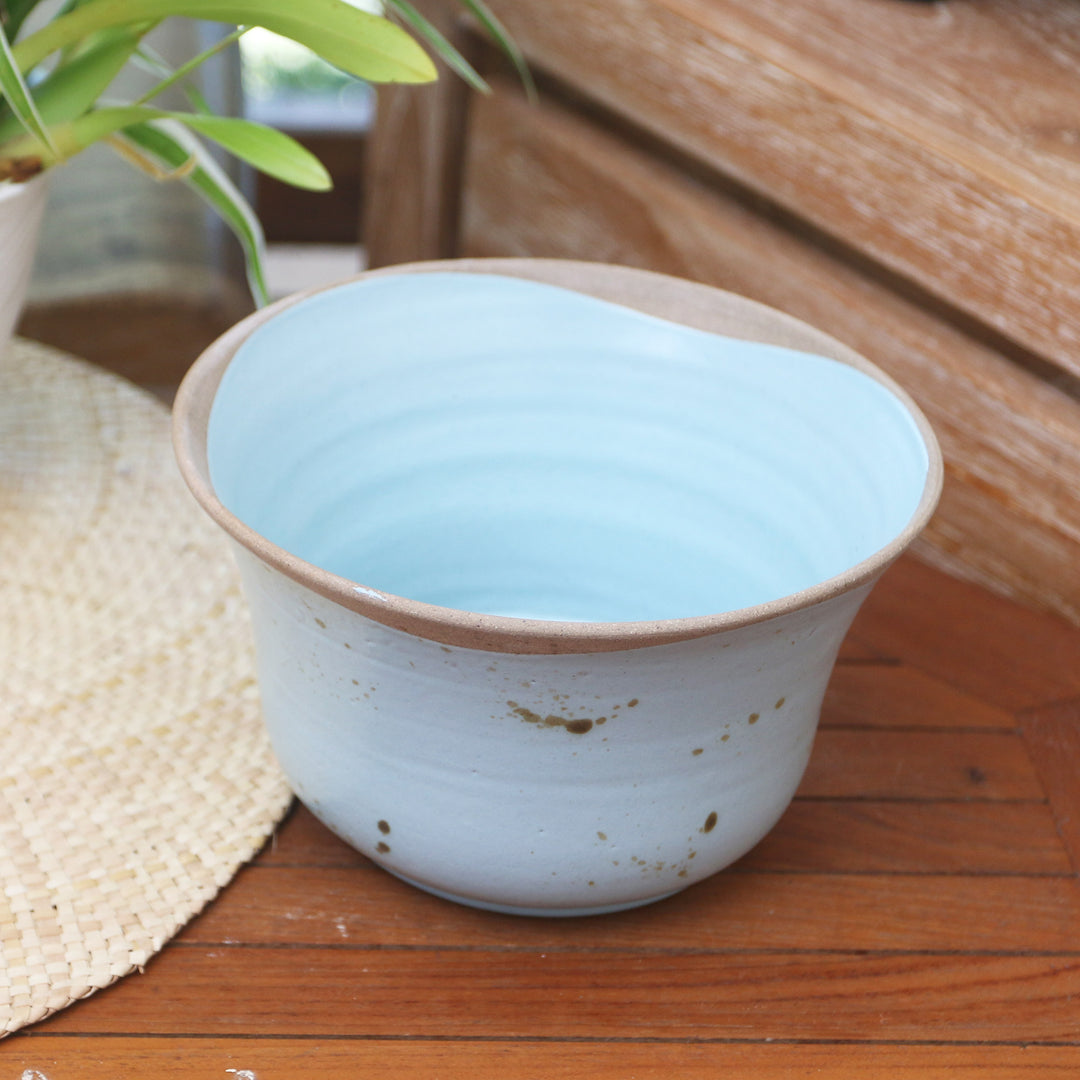 Handcrafted Ceramic Serving Bowl - Blue Bell