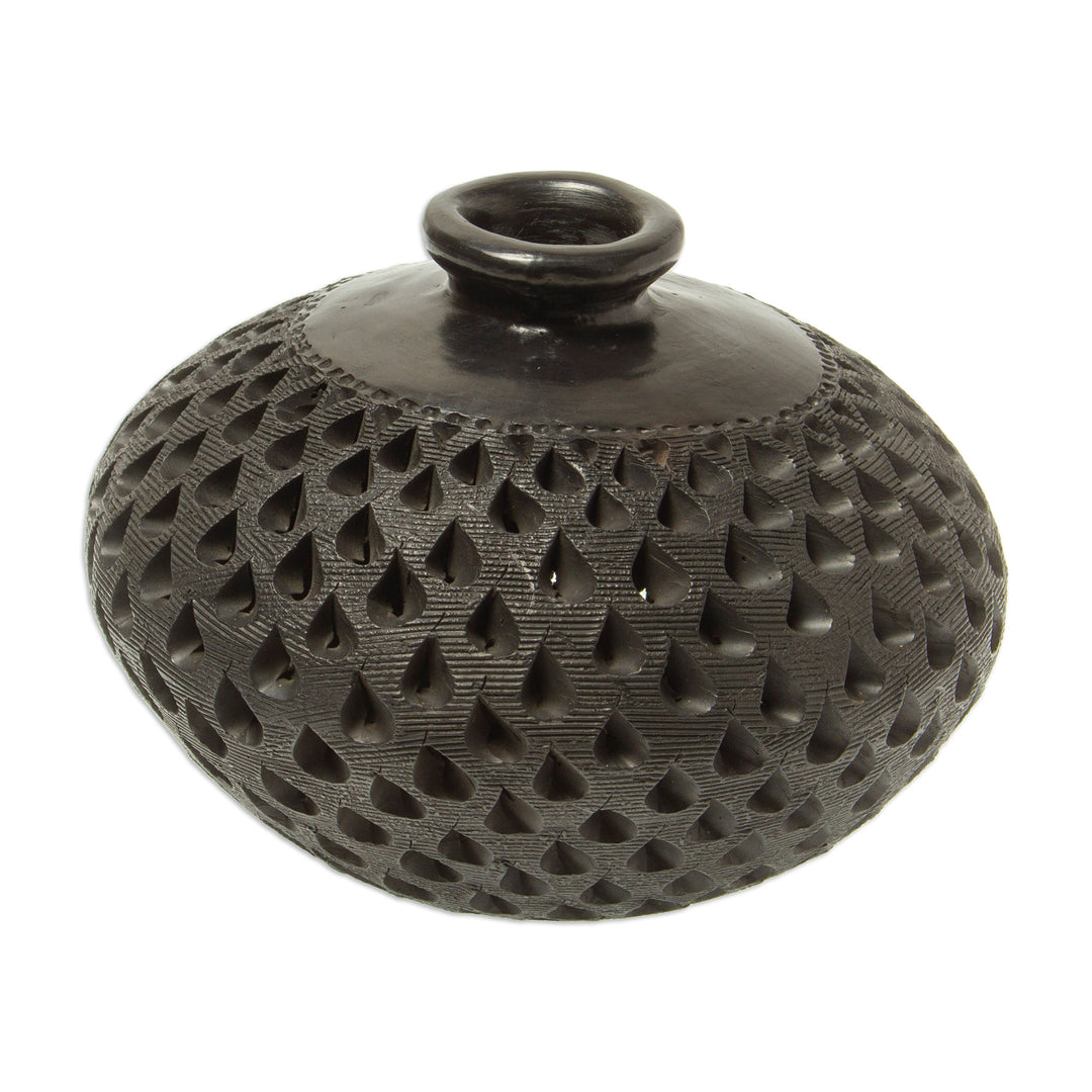 Handmade Black Clay Decorative Vase - Bartolo Black