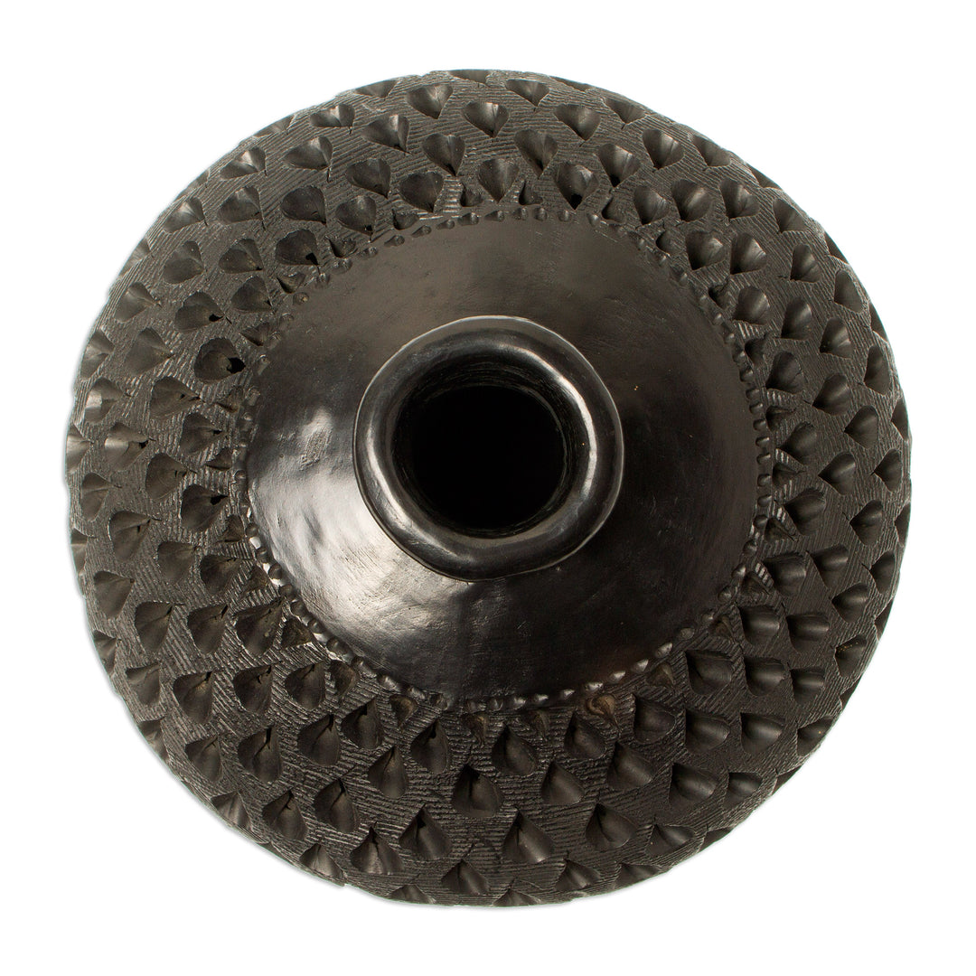 Handmade Black Clay Decorative Vase - Bartolo Black