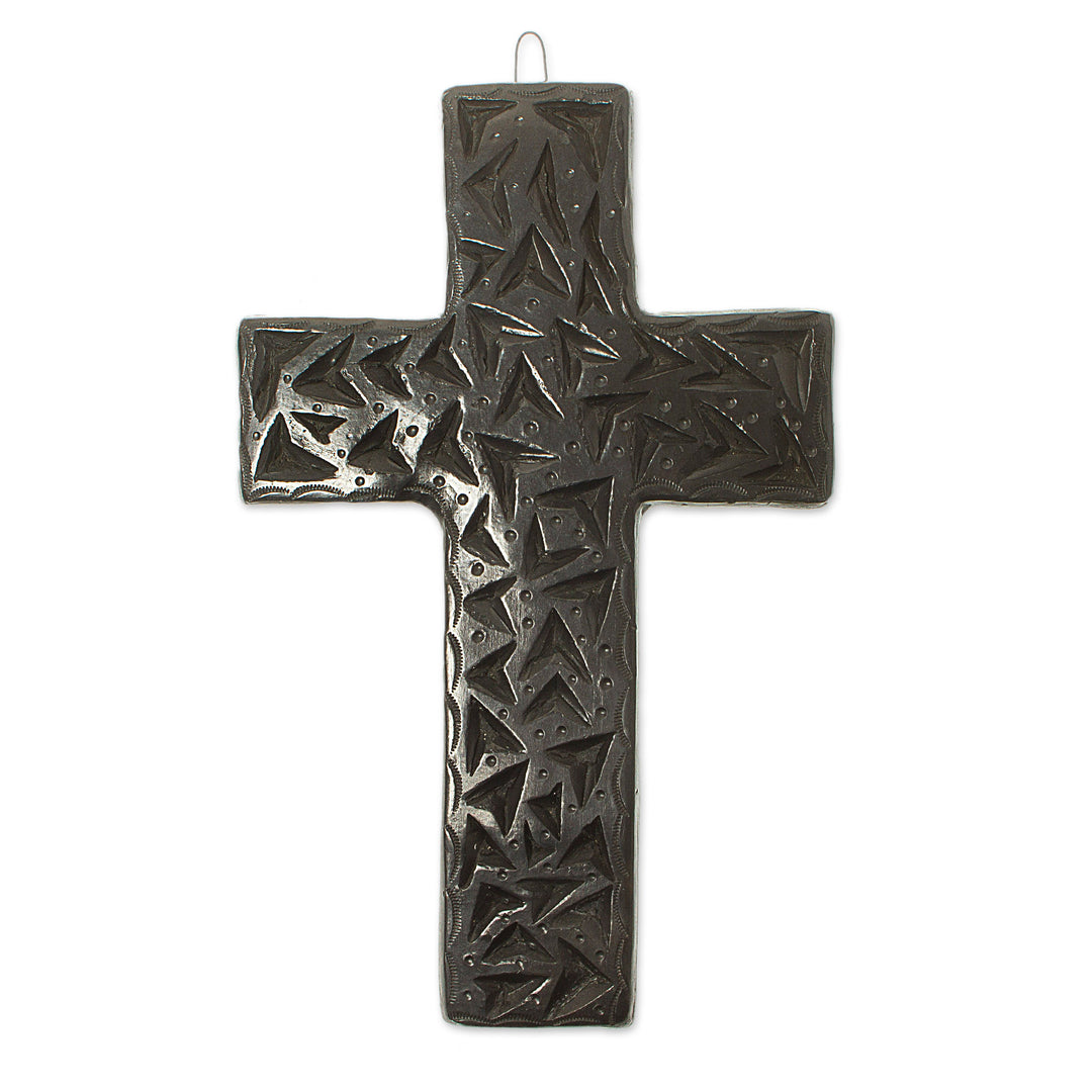 Oaxacan Ceramic Wall Cross - Coyotepec Cross