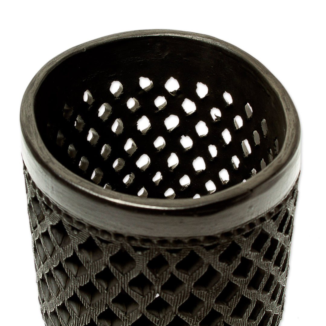 Unique Barro Negro Decorative Vase - San Bartolo Breeze