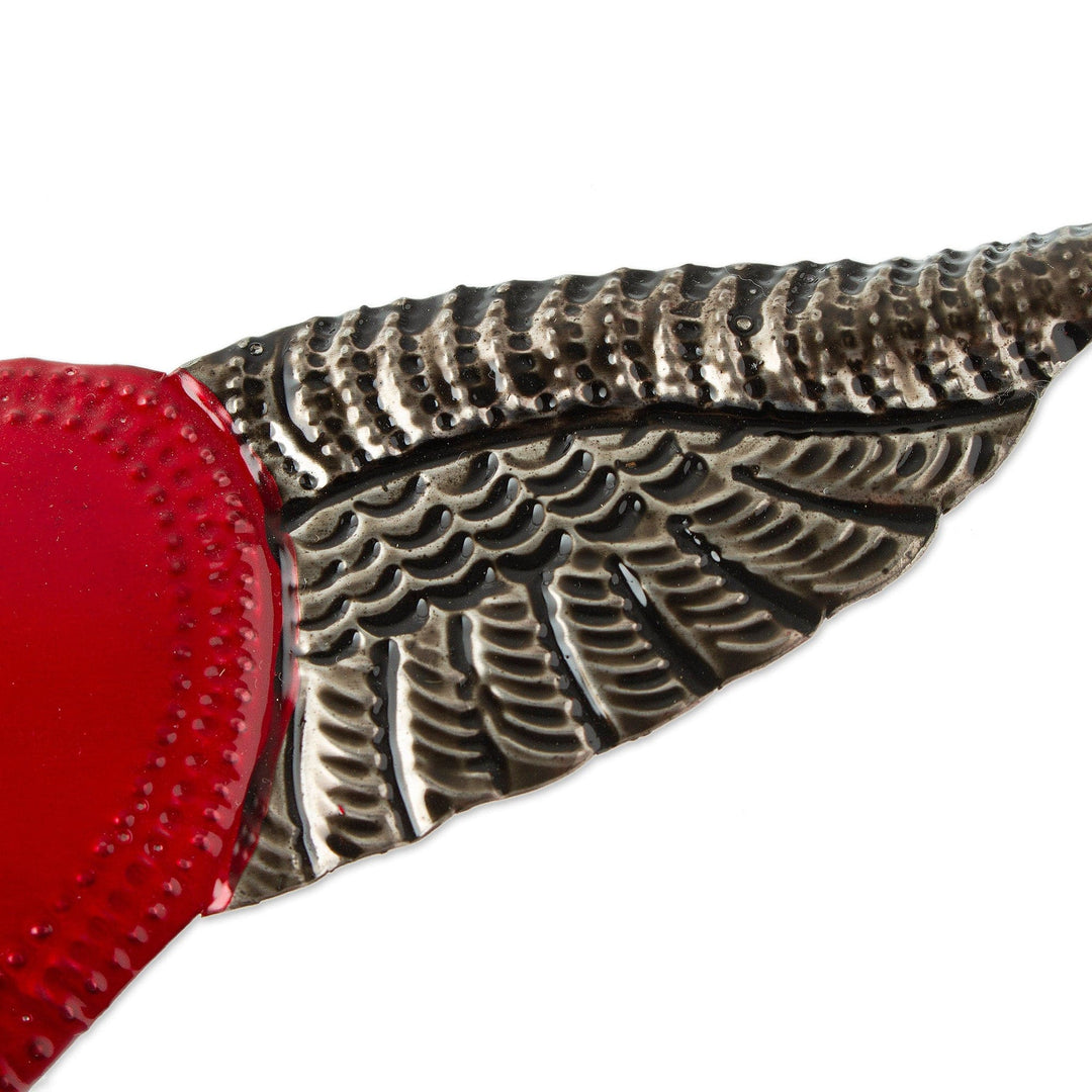 Handcrafted Oaxacan Tin Wall Accent - Heart Takes Flight