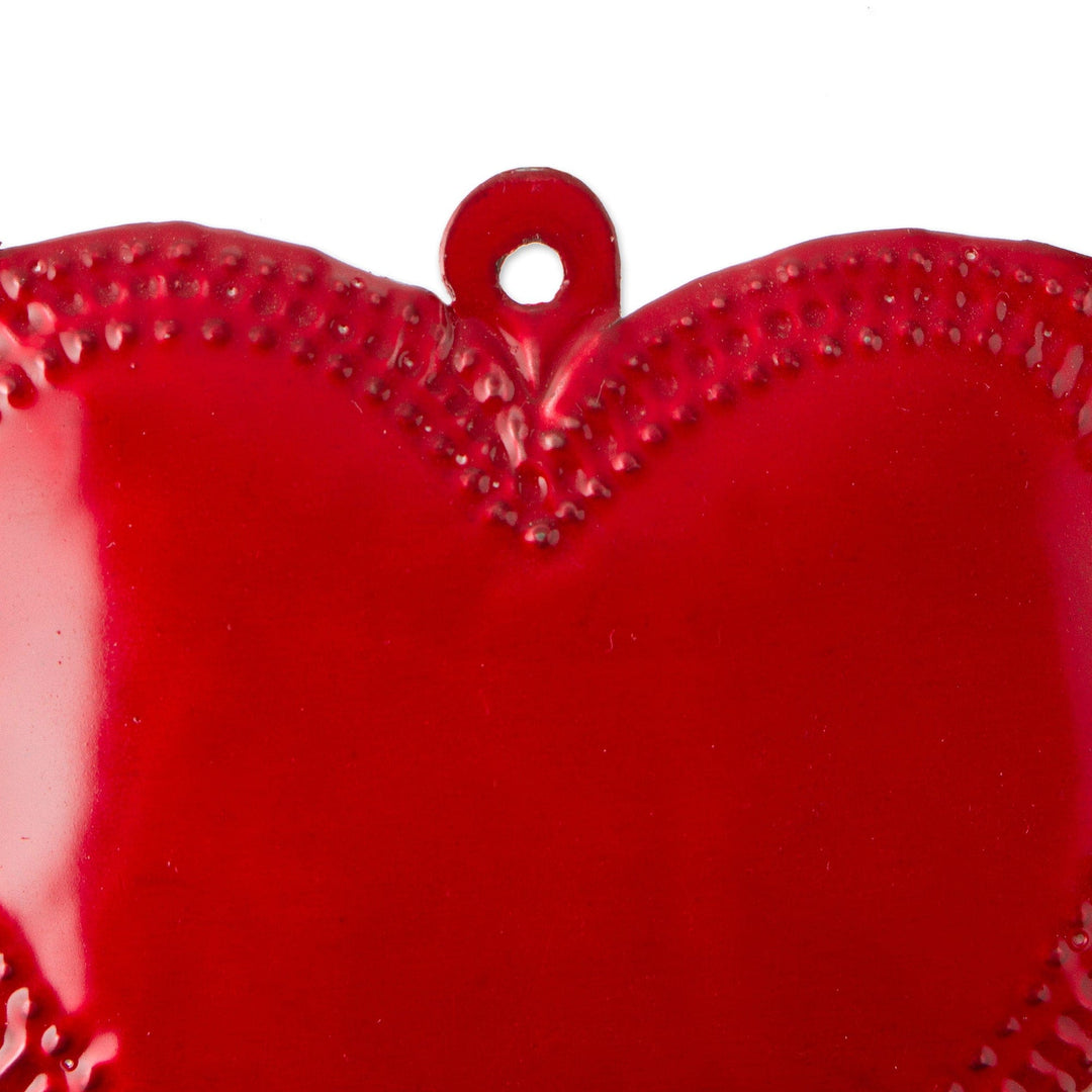Handcrafted Oaxacan Tin Wall Accent - Heart Takes Flight