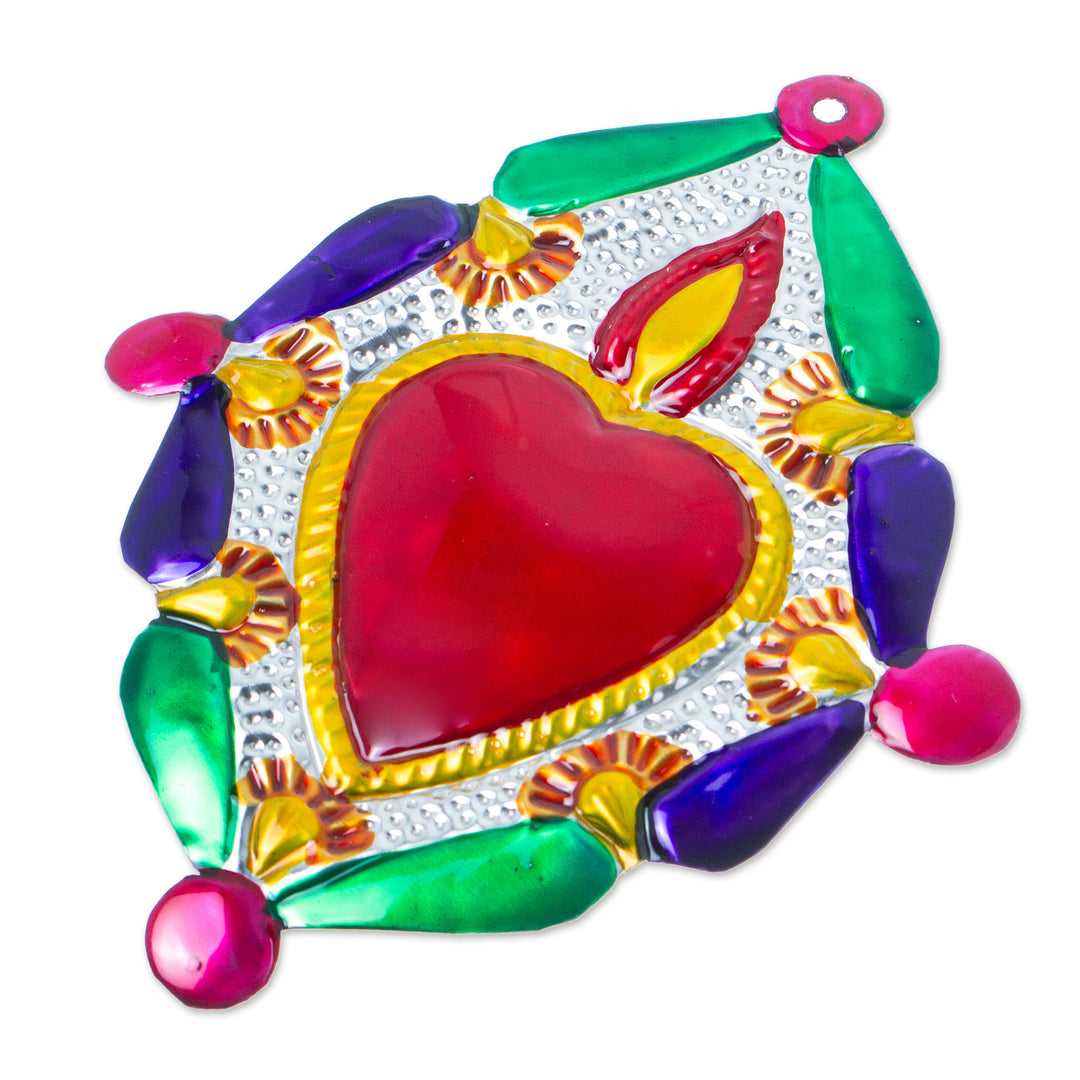 Colorful Metal Wall Accent from Mexico - Heart of Miracles