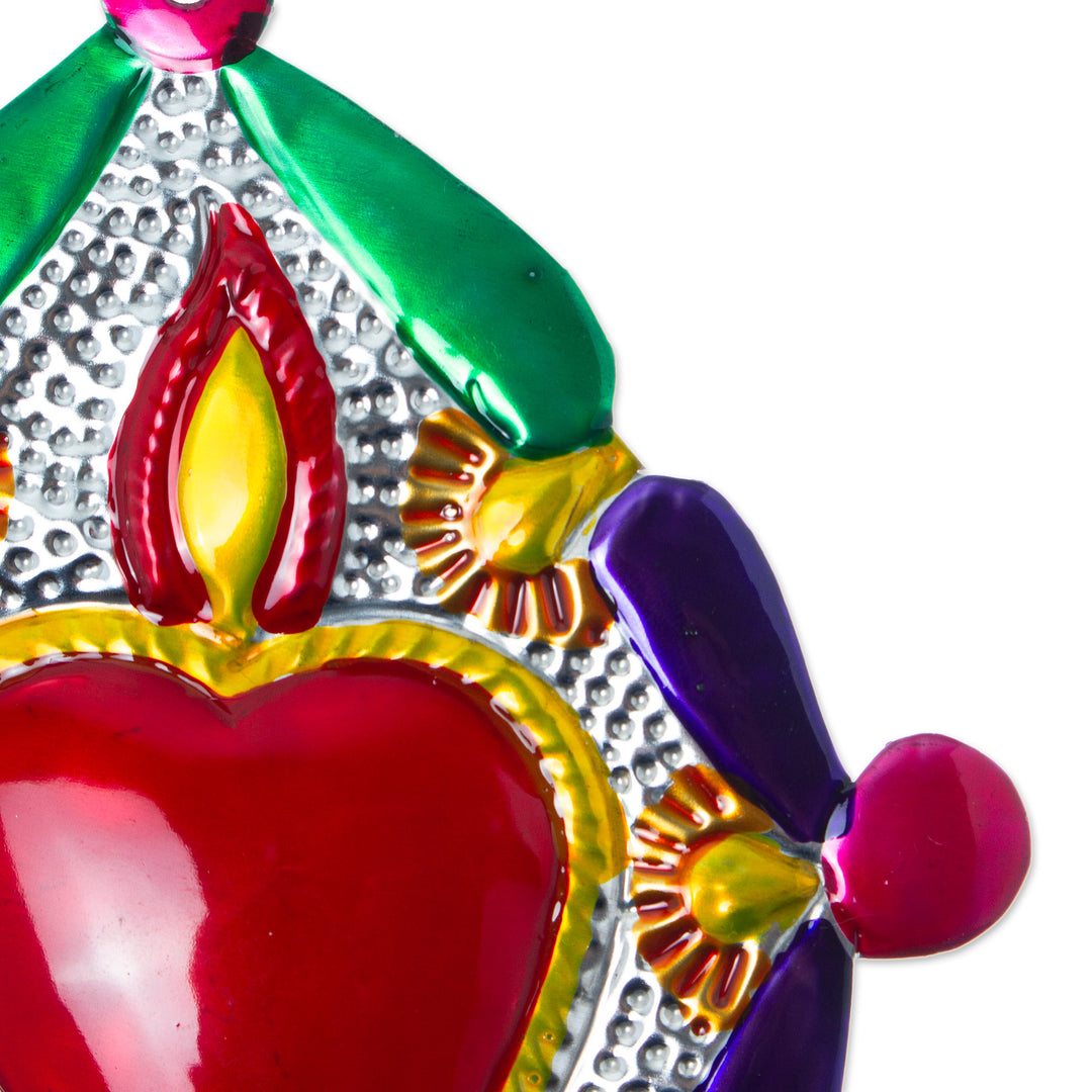 Colorful Metal Wall Accent from Mexico - Heart of Miracles