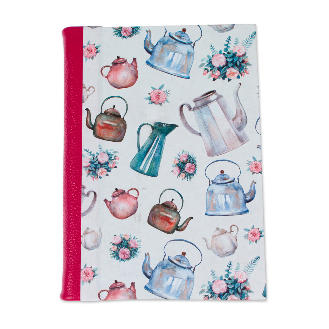 Teapot Motif Handcrafted Journal - Tea Party