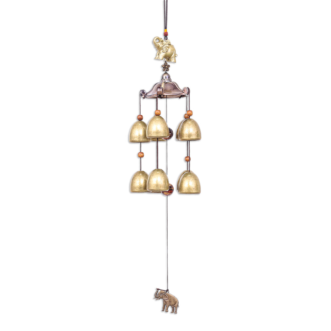 Elephant Themed Wind Chime Made in Thailand - Sage Elephant