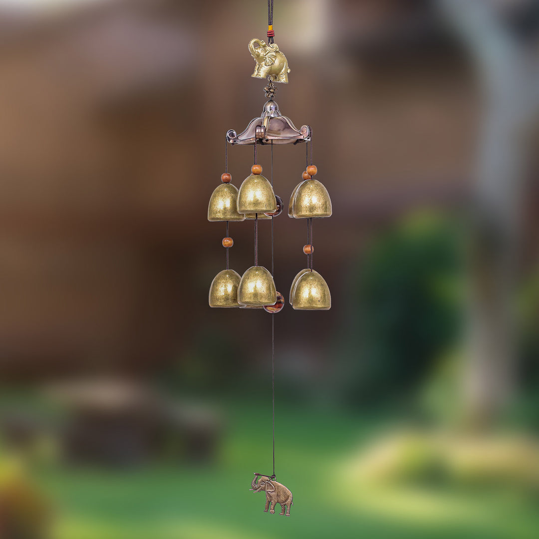 Elephant Themed Wind Chime Made in Thailand - Sage Elephant