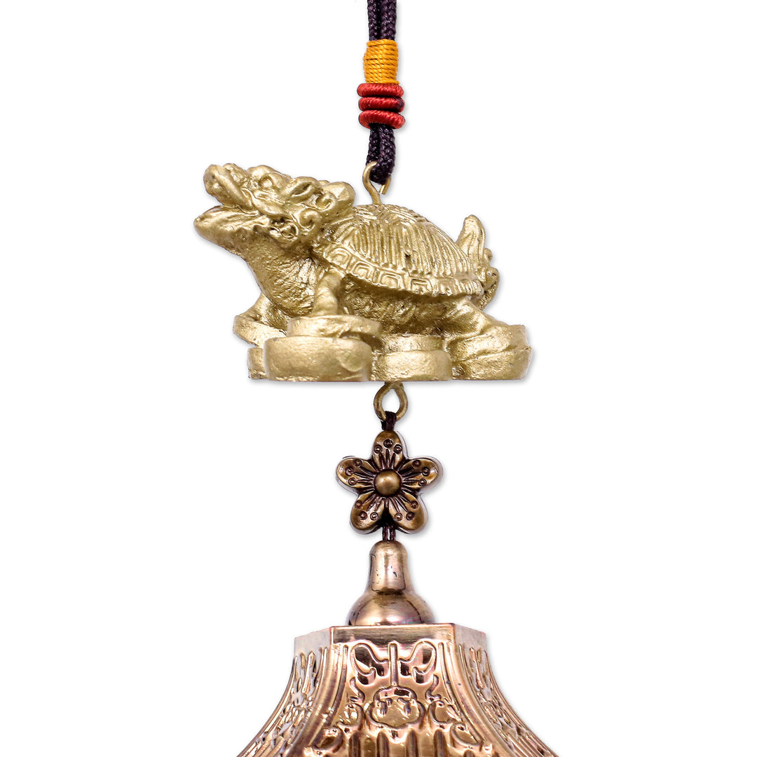 Dragon Turtle Themed Wind Chime Made from Aluminum and Brass - Harmony Bells