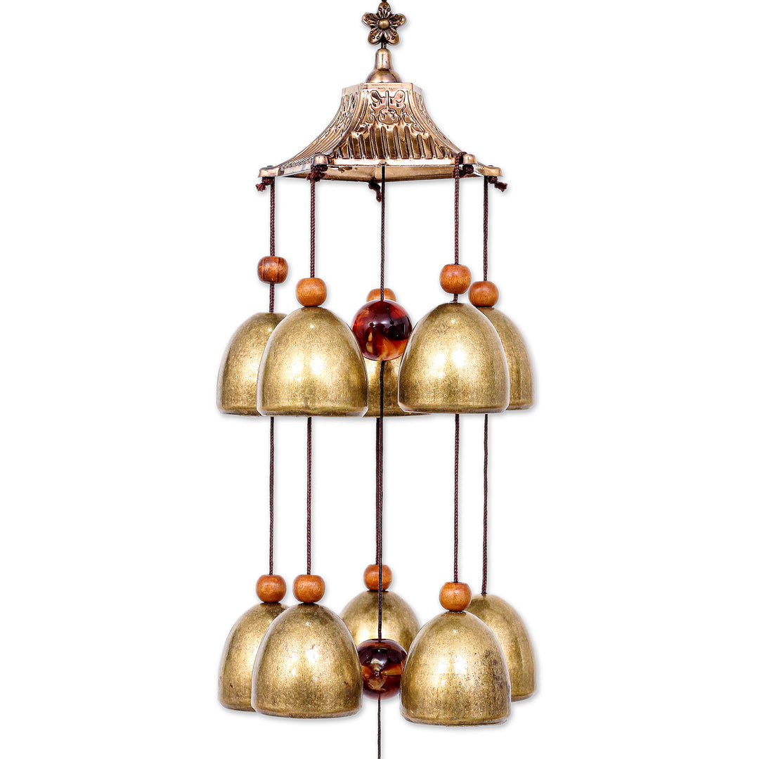 Dragon Turtle Themed Wind Chime Made from Aluminum and Brass - Harmony Bells