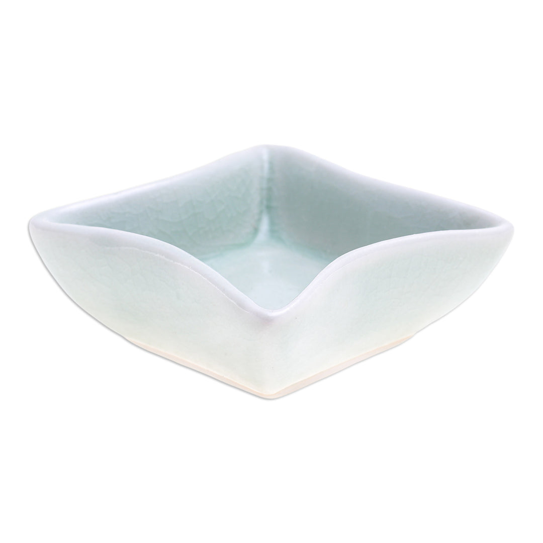 Small Handcrafted Green Celadon Bowl - Thai Kitchen in Green