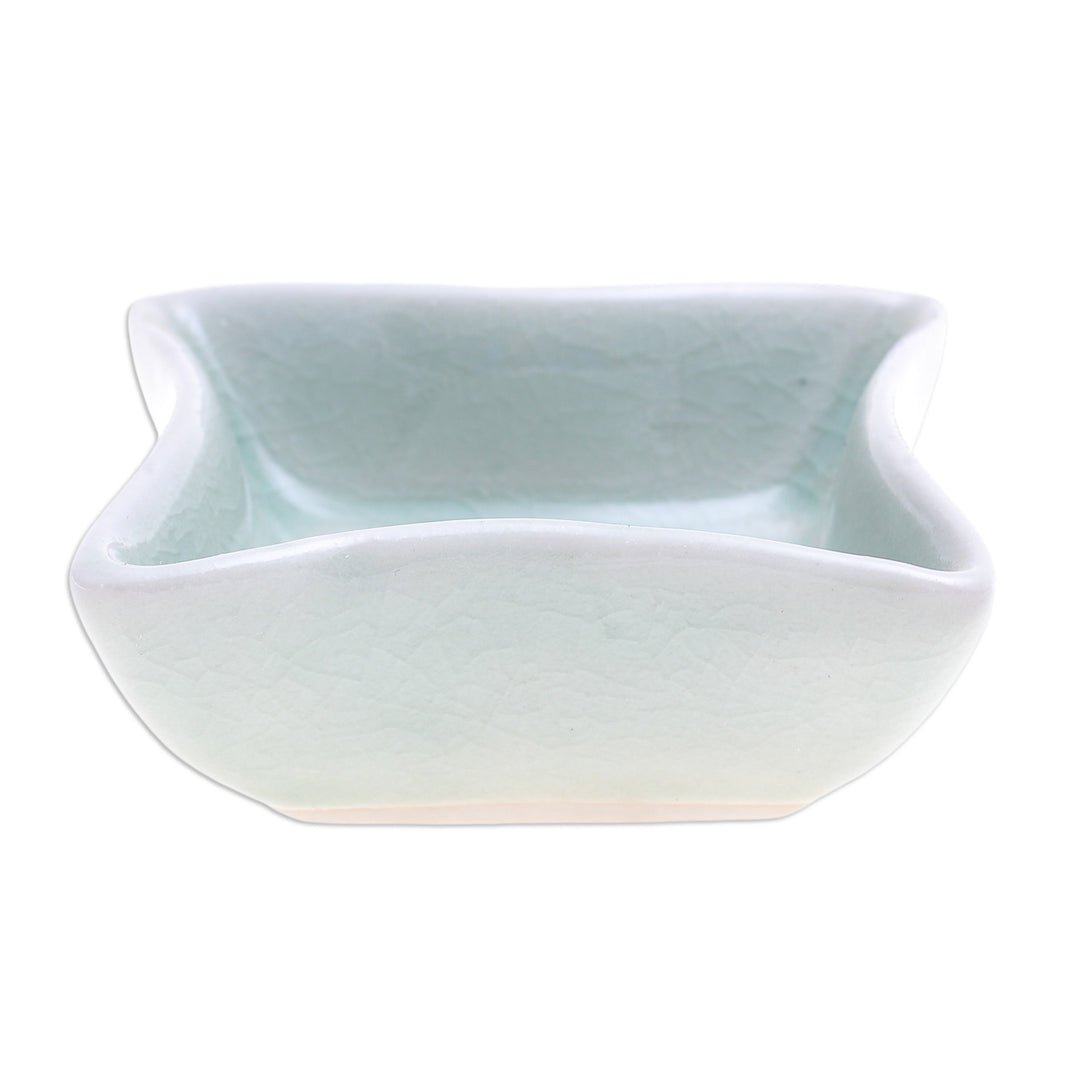 Small Handcrafted Green Celadon Bowl - Thai Kitchen in Green