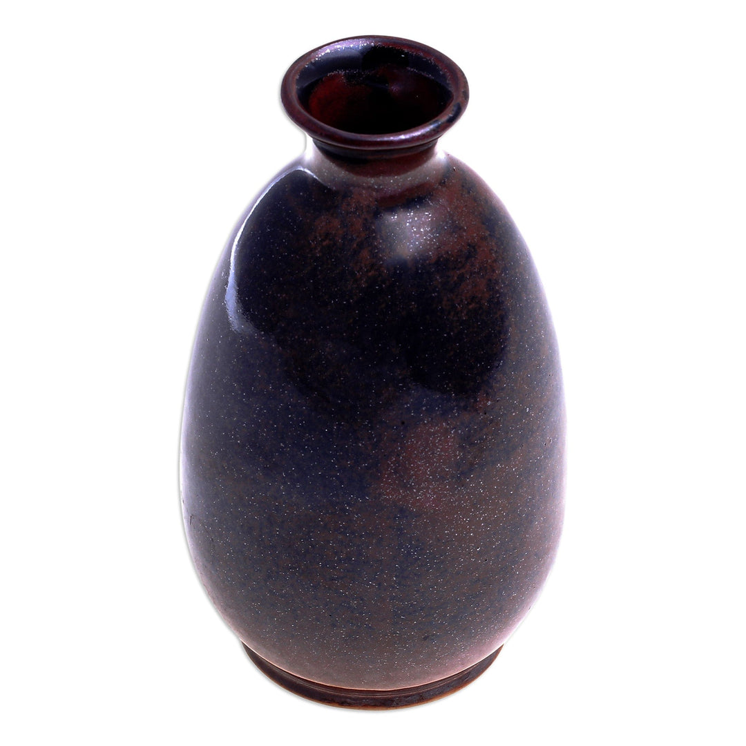 Artisan Crafted Ceramic Bud Vase - Thai Rustic