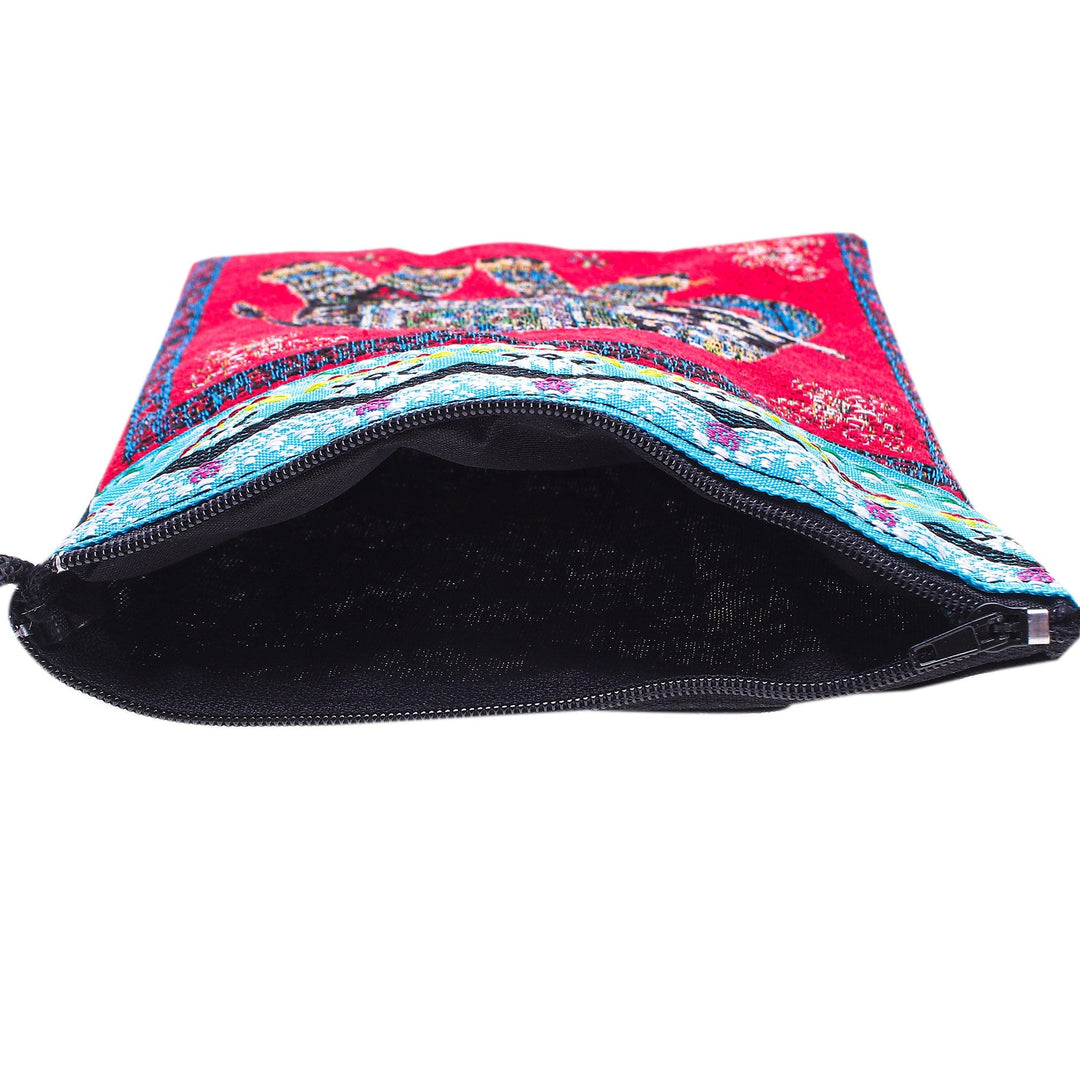 Small Elephant Motif Sling - Mae Rim Elephant in Red