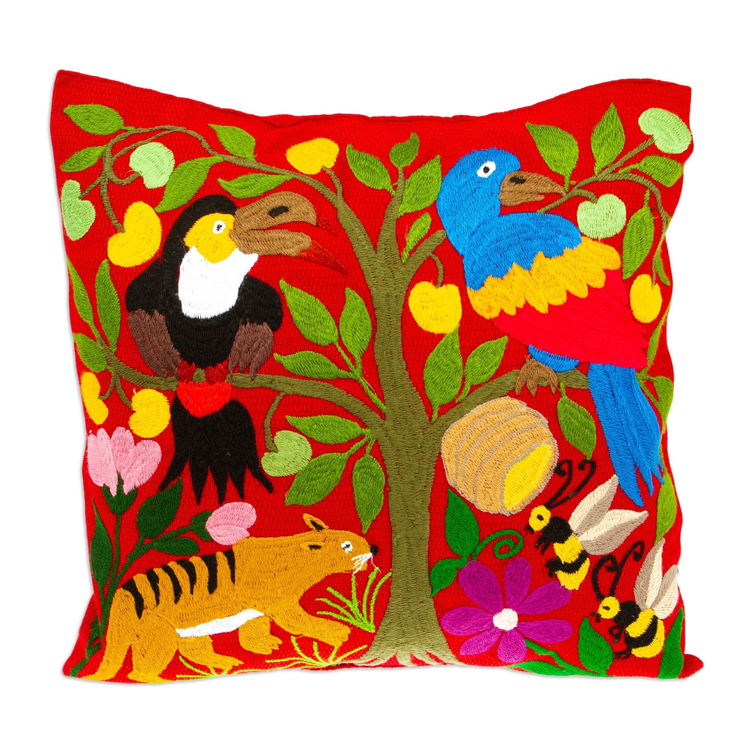 Artisan Crafted Cushion Cover from Mexico - Jungle Fete