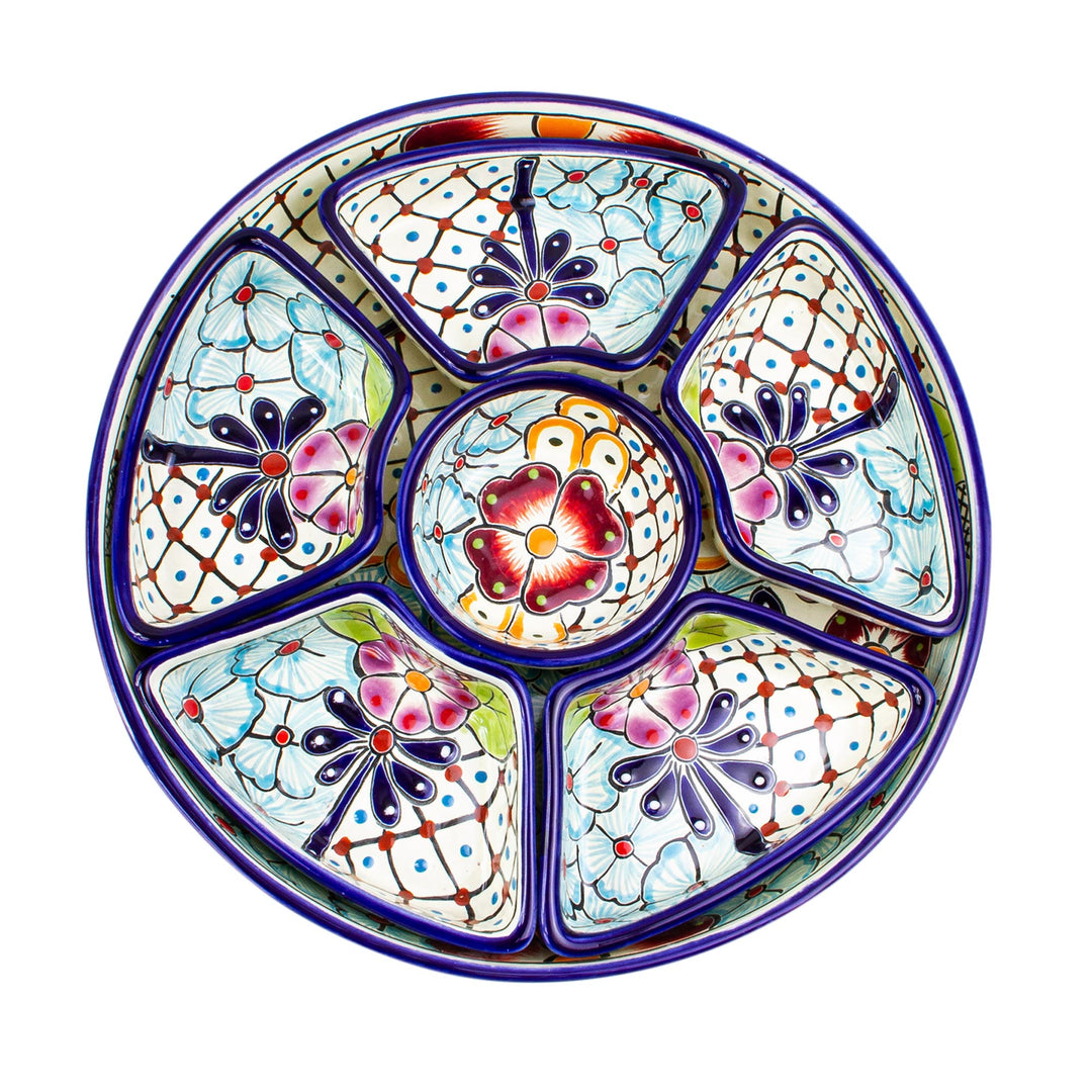 Multi-Piece Ceramic Appetizer Platter - Colors of Mexico