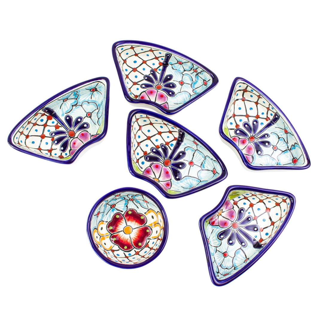 Multi-Piece Ceramic Appetizer Platter - Colors of Mexico