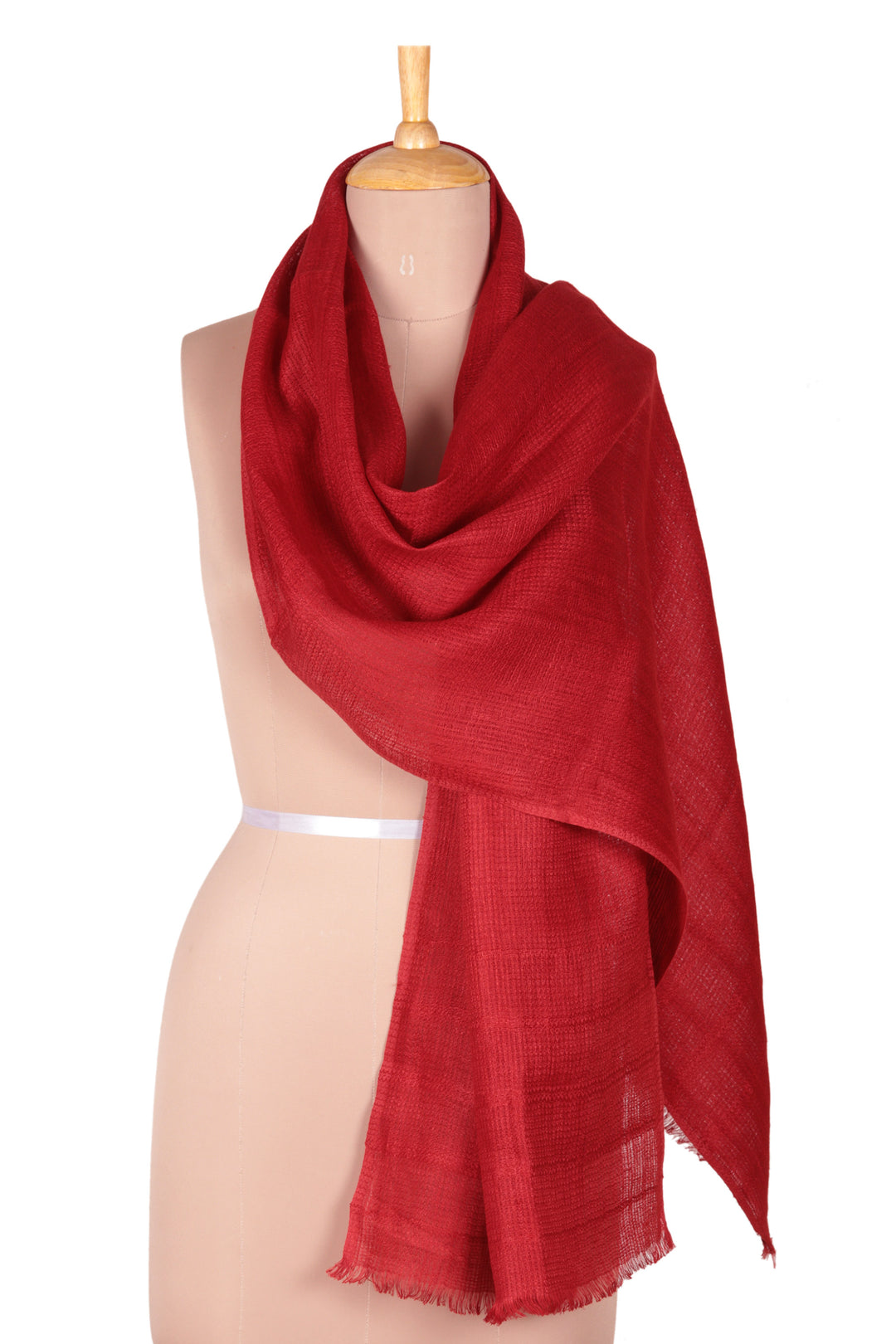 Red Linen Shawl made in India - Dreams in Red