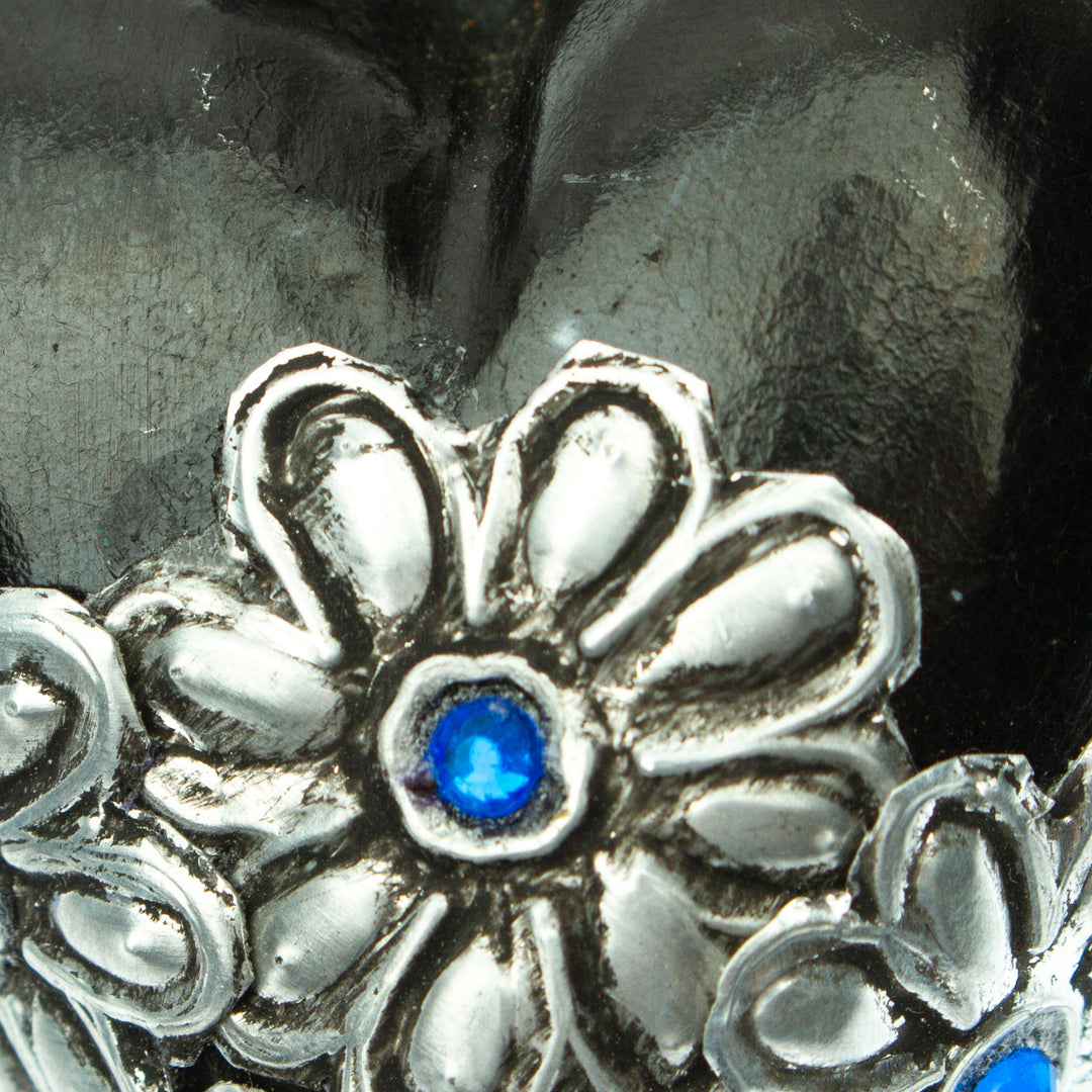 Heart-shaped Black Ceramic Wall Art Handcrafted in Mexico - Miniature Heart