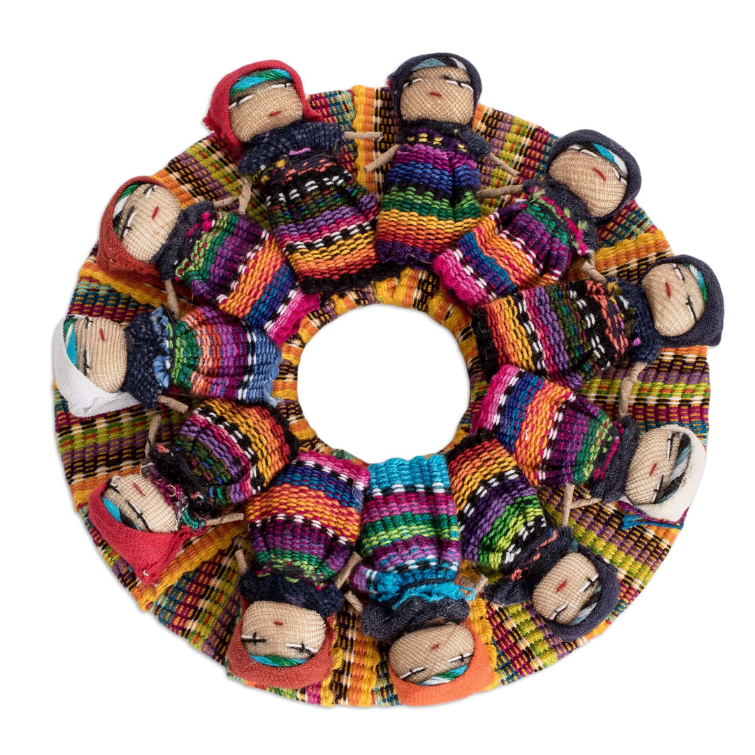 Handmade Guatemalan Quitapena Circular Cotton Magnet - Joyfully United