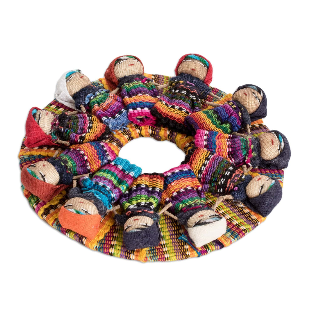 Handmade Guatemalan Quitapena Circular Cotton Magnet - Joyfully United