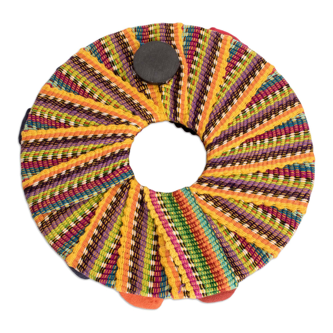 Handmade Guatemalan Quitapena Circular Cotton Magnet - Joyfully United