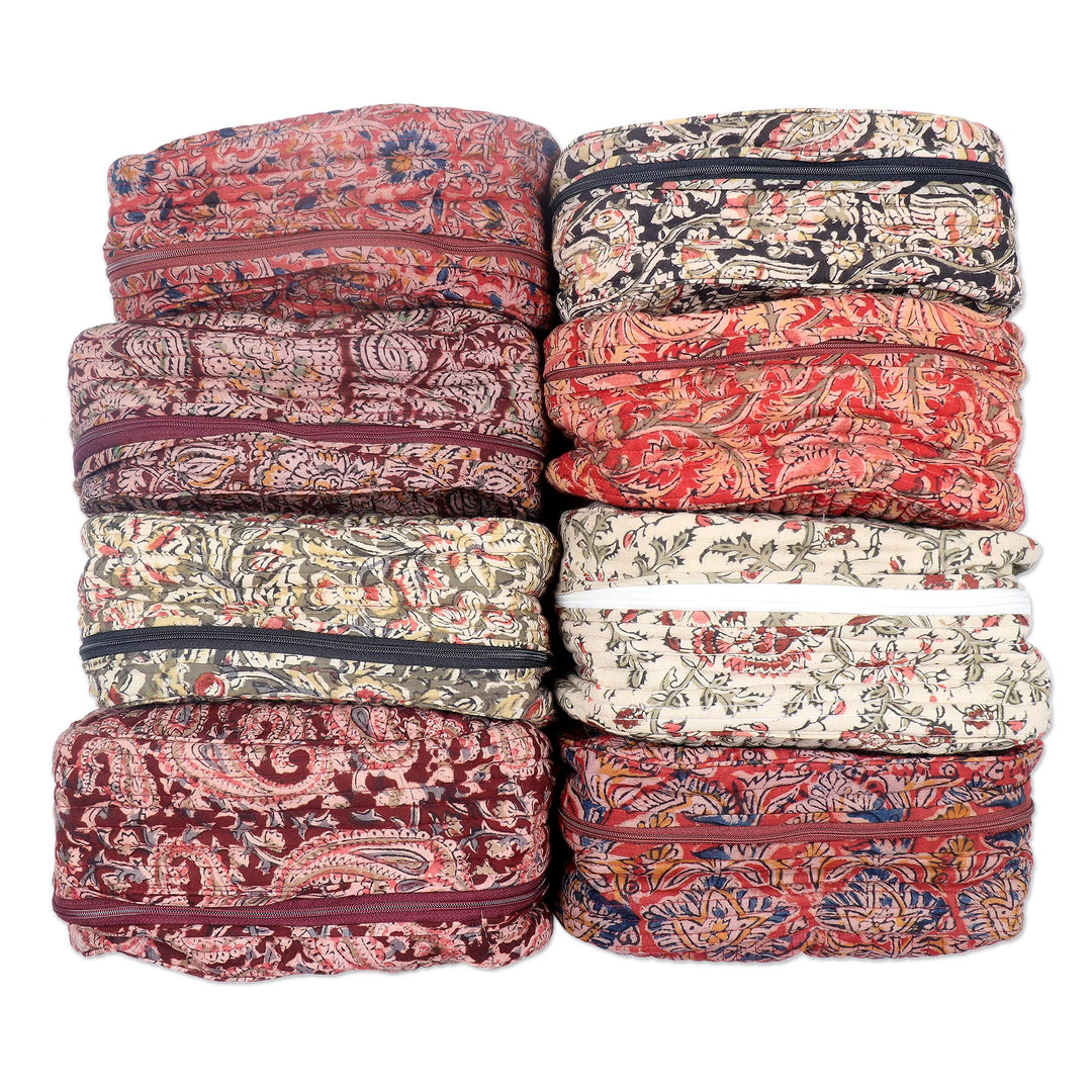 Block-Printed Cotton Travel Bag - Travel Ecstasy