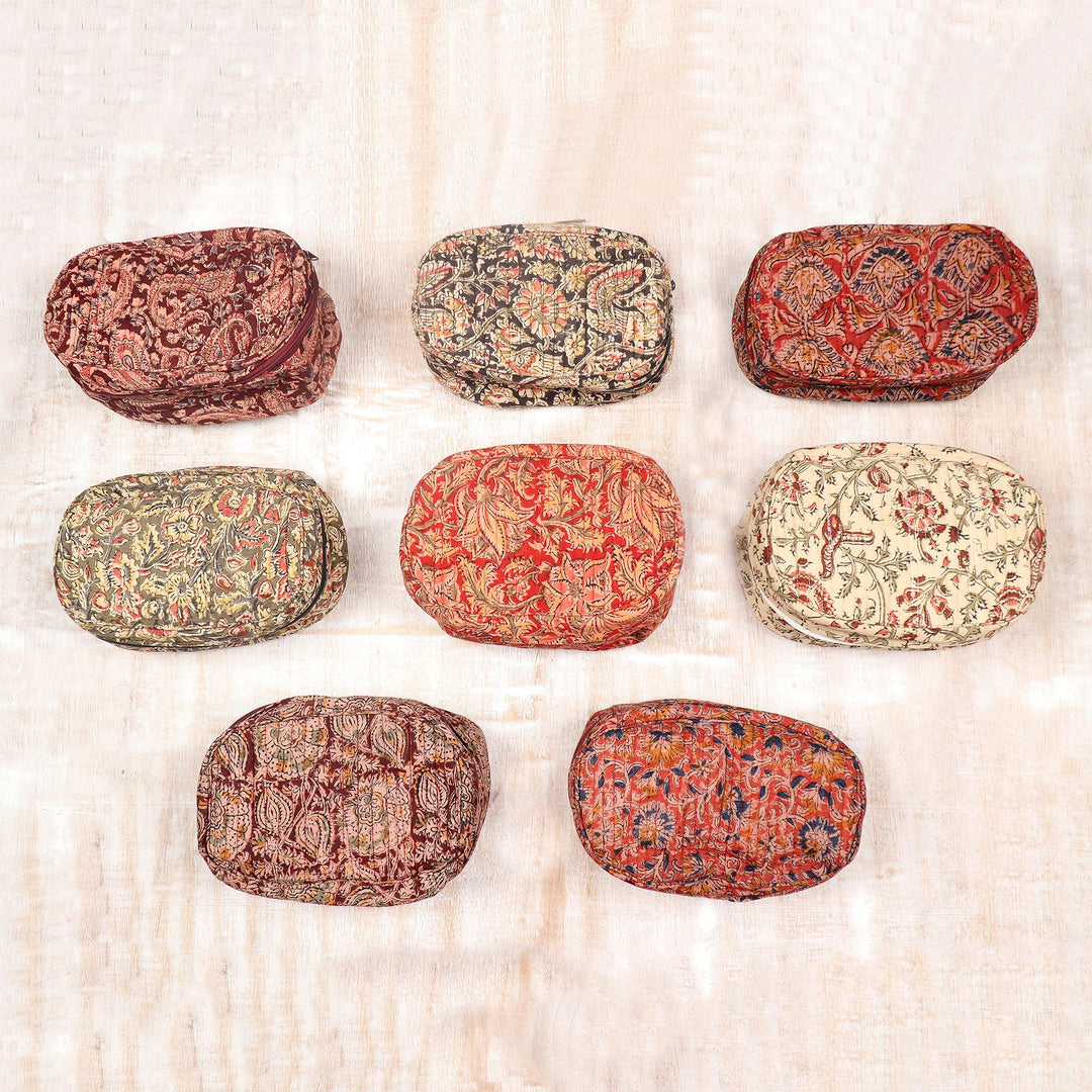 Block-Printed Cotton Travel Bag - Travel Ecstasy