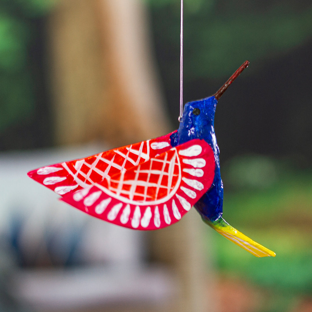 Blue and Red Hummingbird