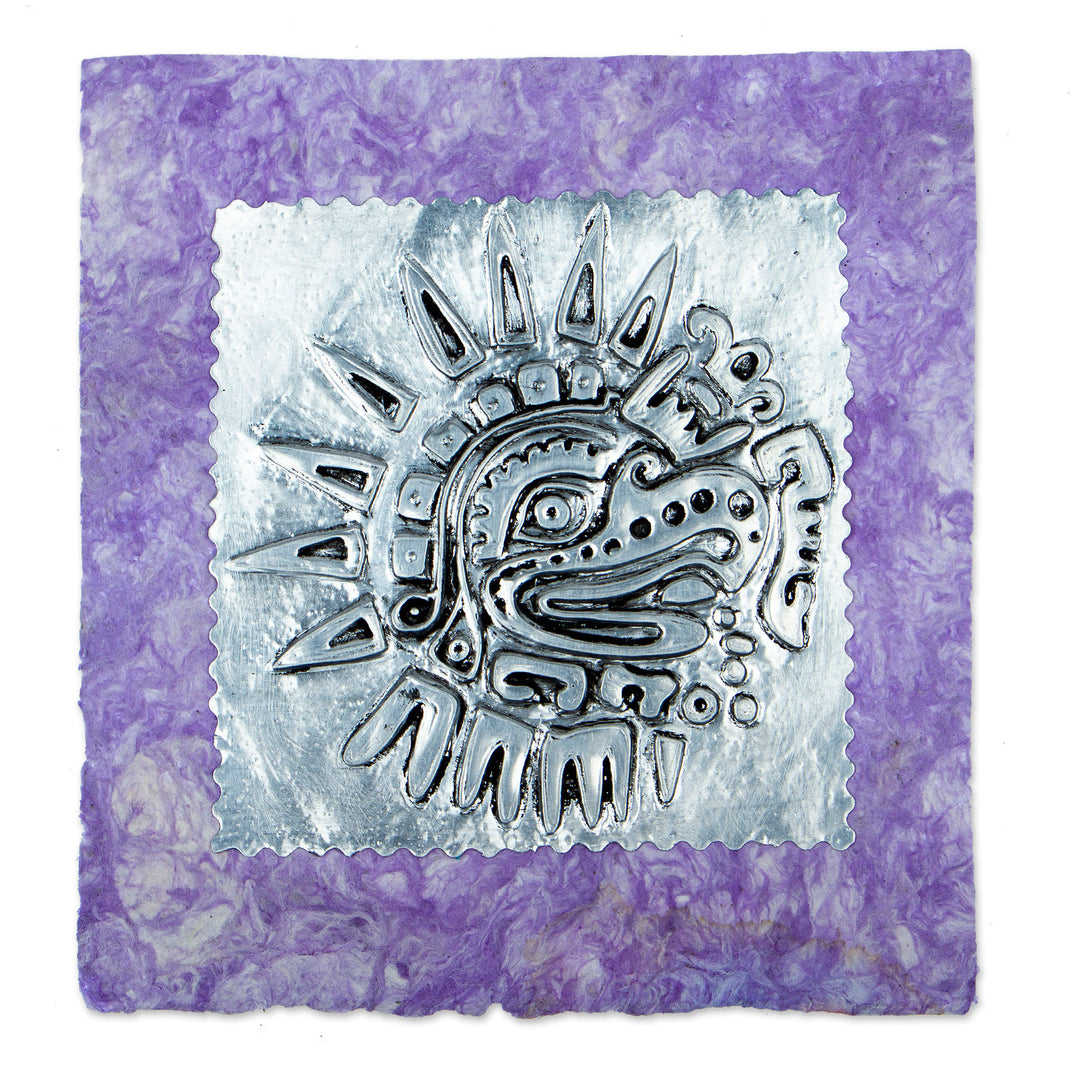 Relief Engraving Aluminum Card with Paper Frame - Mighty Quetzal