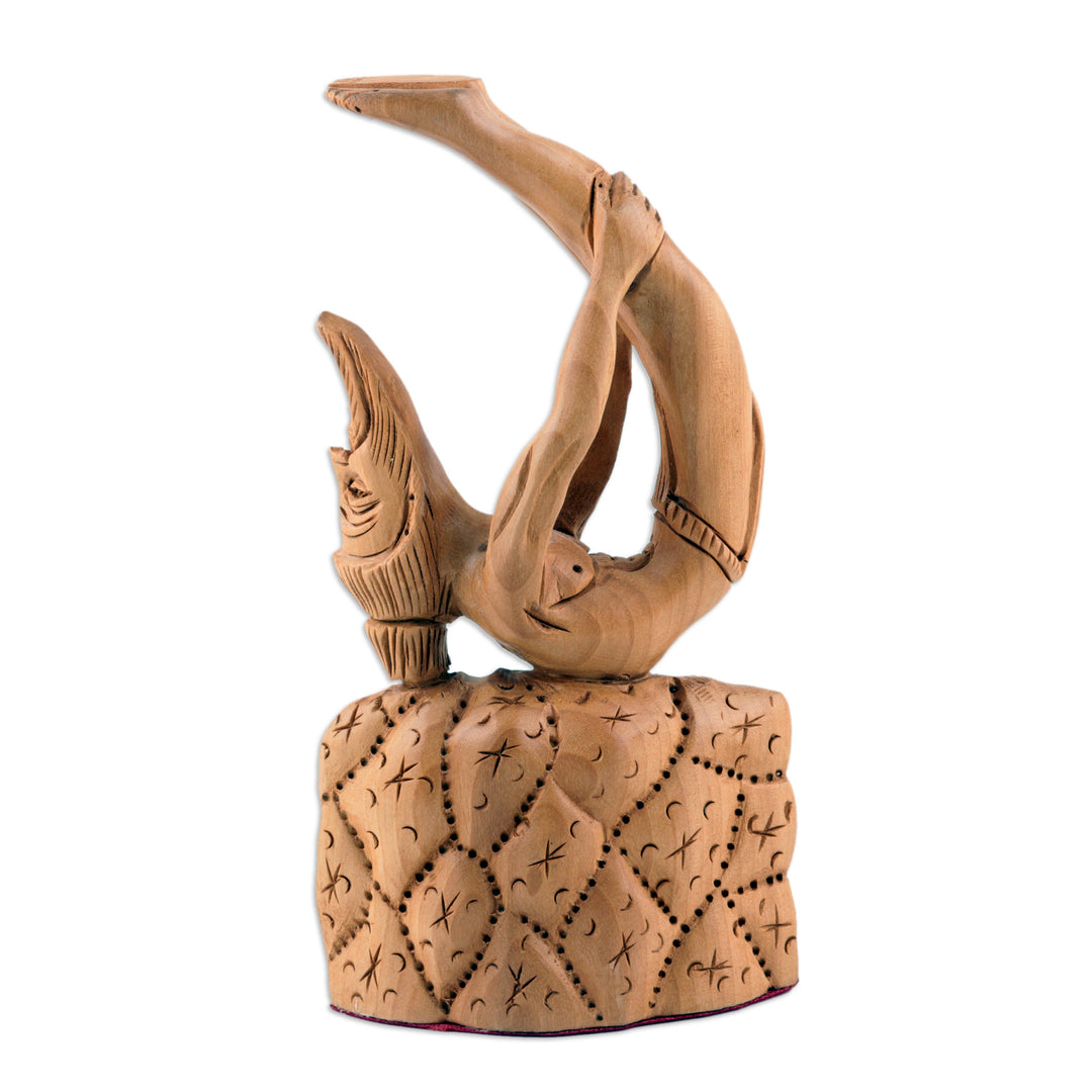 Artisan Crafted Yogi Sculpture - Dhanurashana
