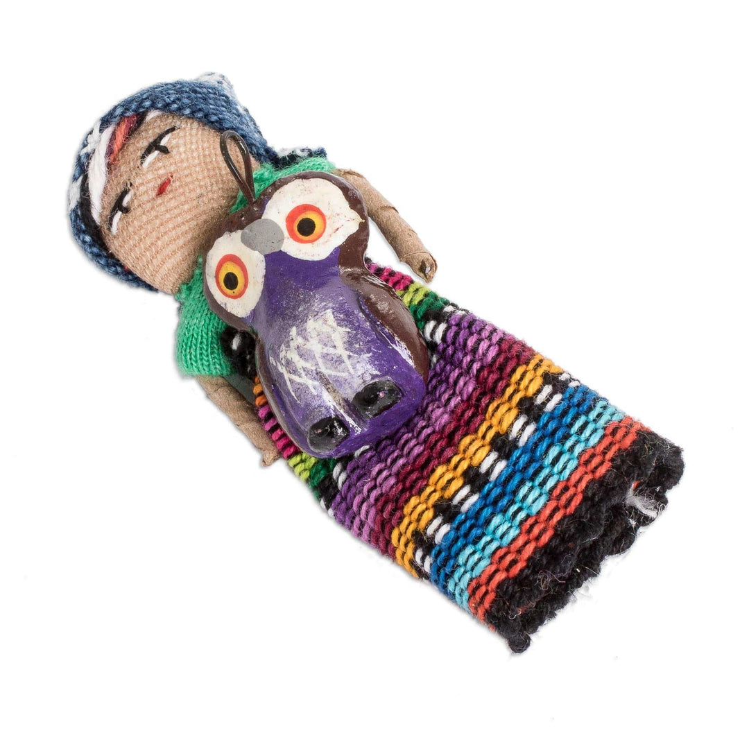 Set of 6 Cotton Decorative Dolls Handcrafted in Guatemala - Sharing Wisdom
