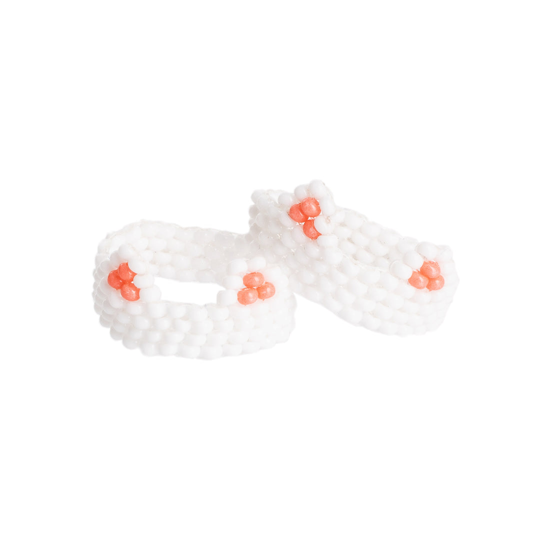 2 Cat-themed Glass Beaded Friendship Rings From Guatemala - Pussycats
