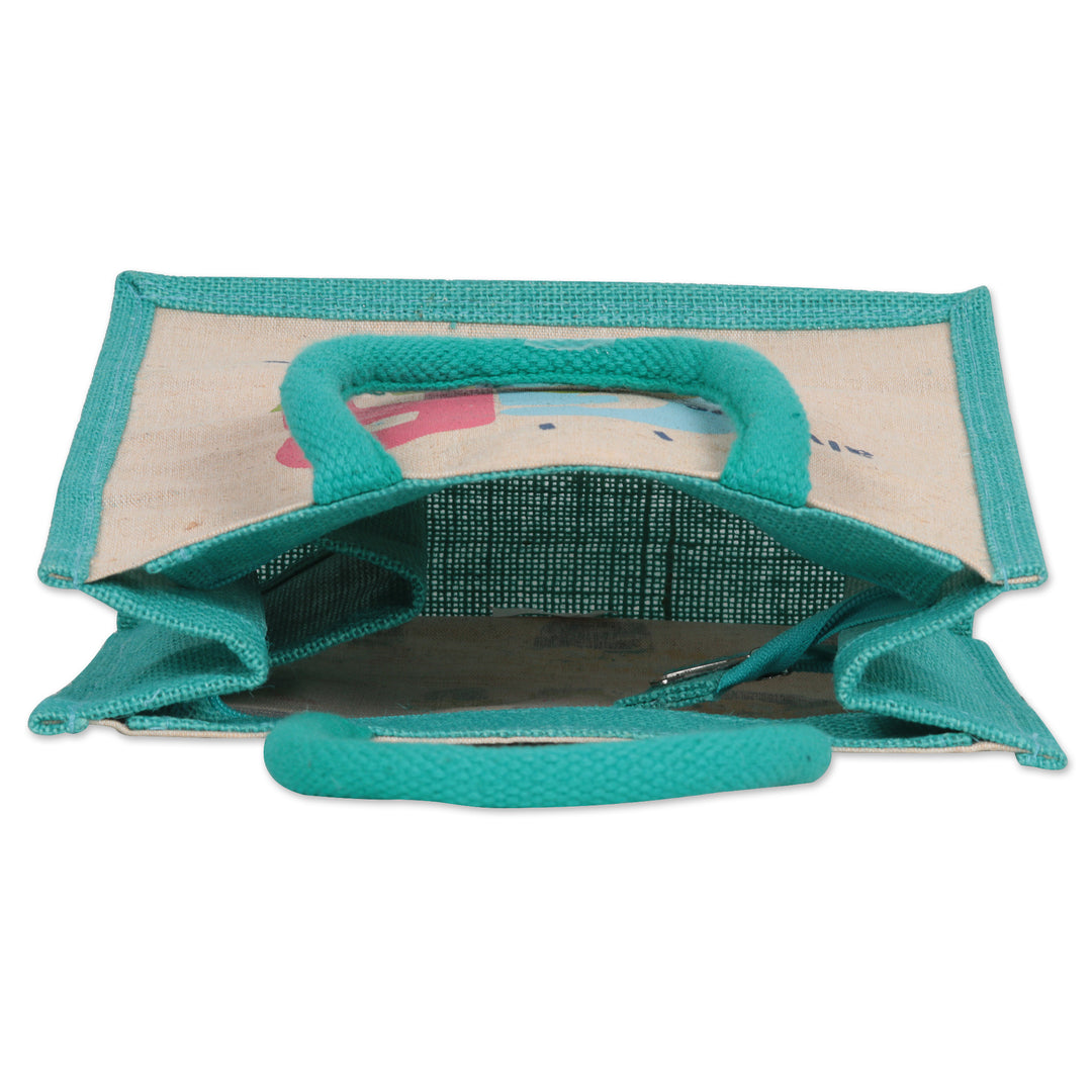 Jute and Cotton Blend Tote Bag Hand Crafted in India - Always Grow