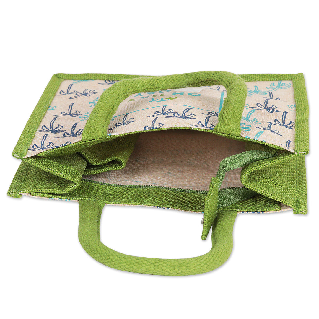 Jute and Cotton Blend Tote Bag Hand Crafted in India - Oh Hey Vacay