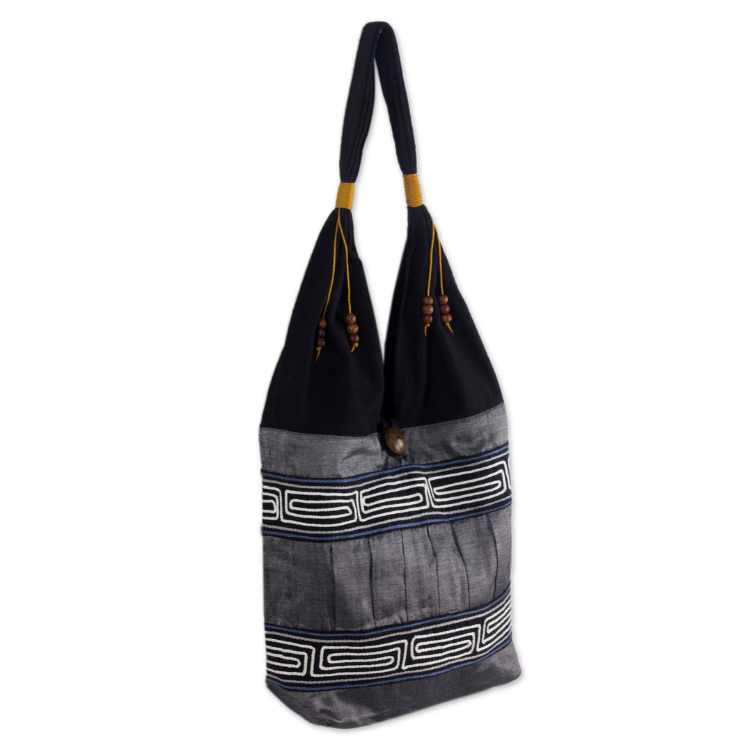 Hand Crafted Cotton Shoulder Bag  - Music