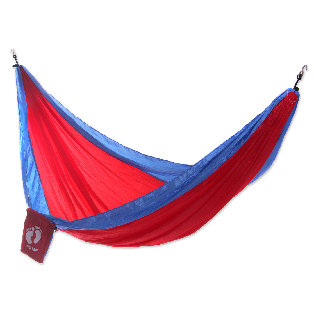 Fiery Red Single Size Parachute Hammock with Hanging Hooks - Comet for HANG TEN