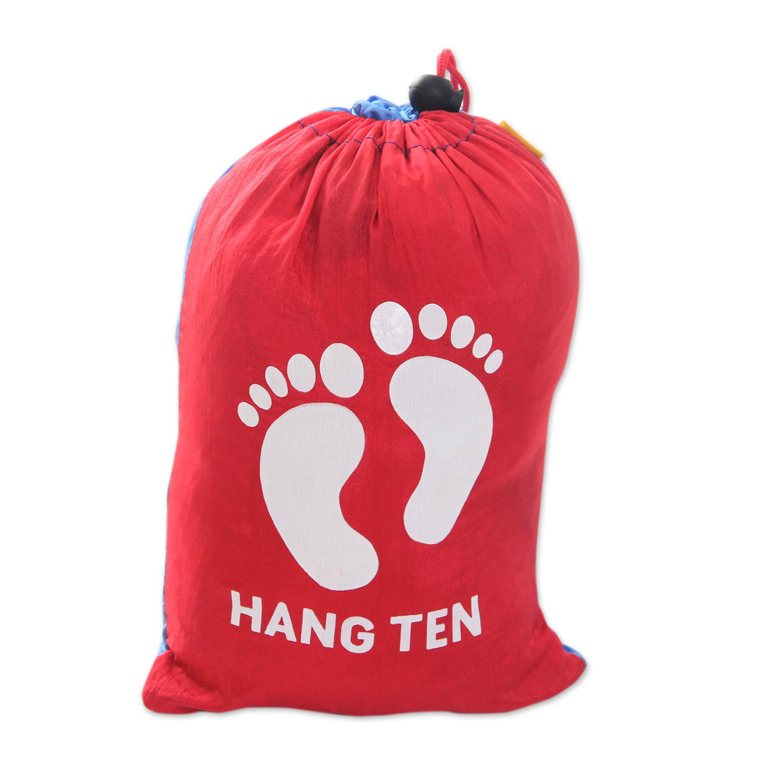 Fiery Red Single Size Parachute Hammock with Hanging Hooks - Comet for HANG TEN