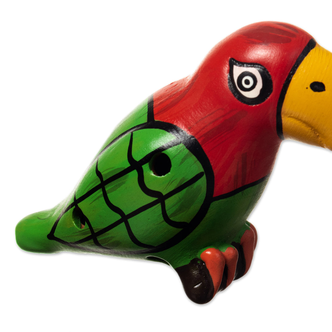 Handmade Animal Themed Ceramic Ocarinas from Peru (2 Pieces) - Songs with Friends