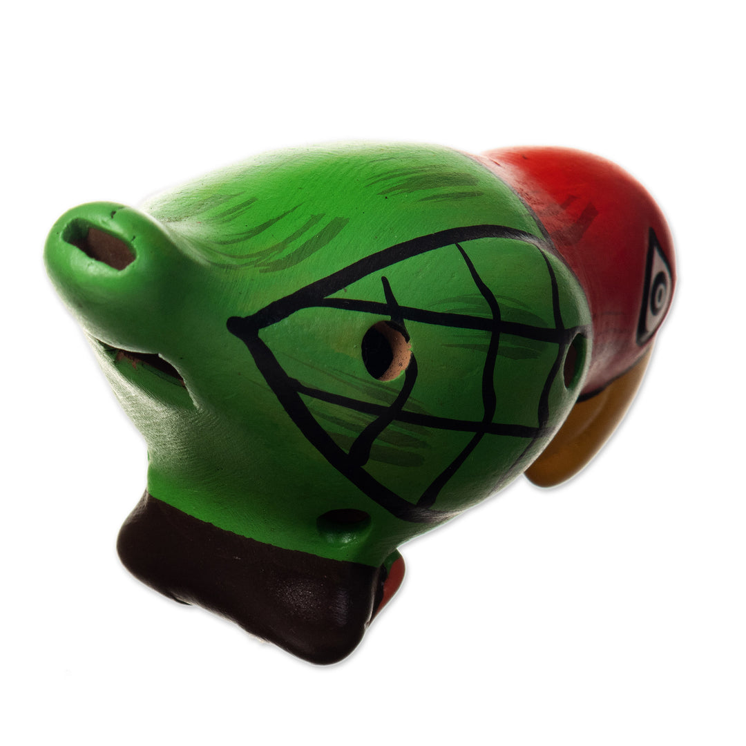 Handmade Animal Themed Ceramic Ocarinas from Peru (2 Pieces) - Songs with Friends