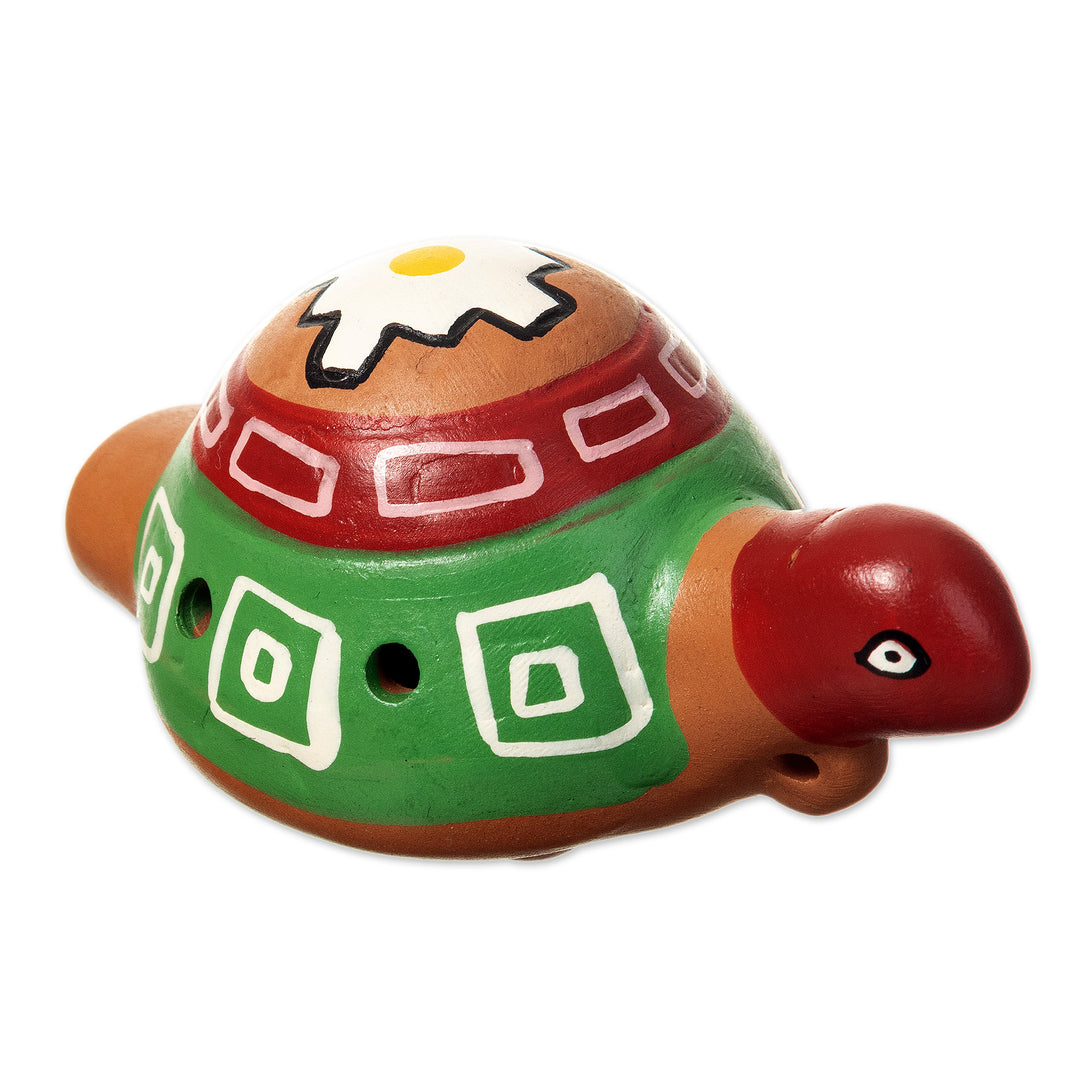 Peruvian Handmade Animal Themed Ceramic Ocarinas (2 Pieces) - Let's Sing Together